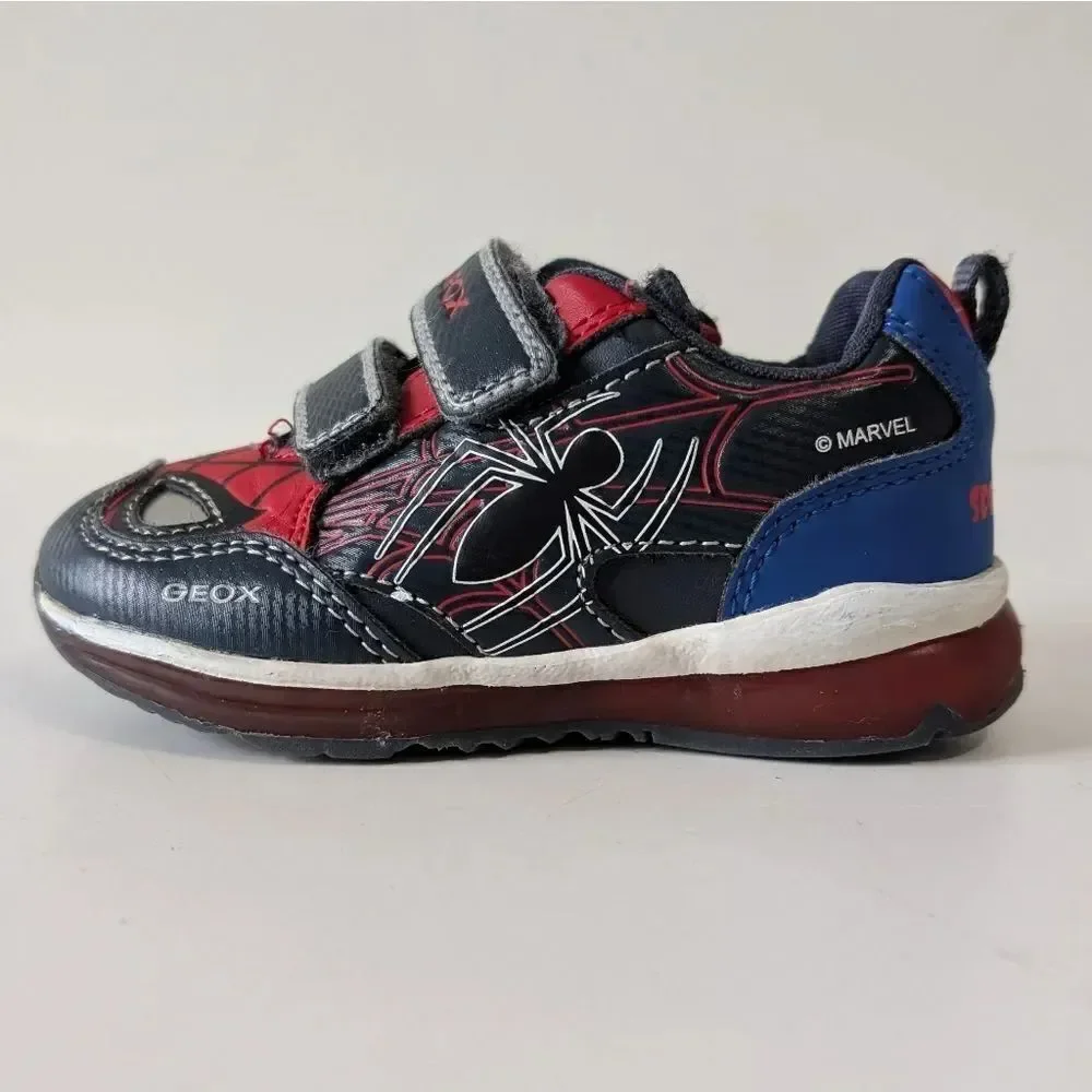 GEOX Sport Spiderman Light Up Strap Boys Sneaker 6.5